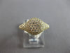 ESTATE .98CT DIAMOND 14KT YELLOW GOLD 3D MULTI ROW PAVE OVAL FUN RING