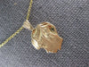 ESTATE 14K YELLOW GOLD HAND ETCHED MATTE & SHINY BABY BOY FLOATING PENDANT 27424