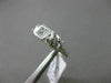 ANTIQUE .10CT OLD MINE DIAMOND 14KT WHITE GOLD FILIGREE 3 STONE ENGAGEMENT RING