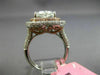 GIA EXTRA LARGE 4.34CT MULTI COLOR DIAMOND 18K 2 TONE GOLD HEART ENGAGEMENT RING
