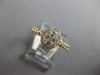 ESTATE .26CT DIAMOND 14KT YELLOW GOLD ROUND CLUSTER INVISIBLE OVAL HALO FUN RING