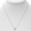 ESTATE .44CT DIAMOND 14KT WHITE GOLD 3D CLASSIC FLOWER BY THE YARD LOVE NECKLACE