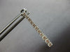 ESTATE LARGE 2.10CT DIAMOND 14KT WHITE GOLD ROUND JOURNEY FLEXIBLE BAR HANGING EARRINGS