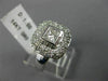 ESTATE WIDE 1.0CT ROUND & PRINCESS DIAMOND 14KT WHITE GOLD SQUARE INVISIBLE RING
