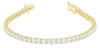 ESTATE LARGE 8.0CT DIAMOND 14KT YELLOW GOLD 3D CLASSIC ROUND TENNIS BRACELET