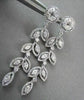 ANTIQUE 4.76CT DIAMOND MARQUISE & ROUND 14KT WHITE GOLD LEAF DROP EARRINGS 21686