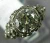ANTIQUE LARGE 1.75CT DIAMOND PLATINUM 3D CLASSIC ETOILE FILIGREE ENGAGEMENT RING