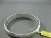 ANTIQUE WIDE 10.06CT DIAMOND 18KT WHITE GOLD BANGLE BRACELET F VS/VVS #2101348-7