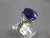 ESTATE 5.49CT DIAMOND & AAA AMETHYST 14KT WHITE GOLD OVAL & ROUND FUN LOVE RING