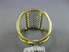ESTATE LARGE 1.16CT DIAMOND 14KT WHITE & YELLOW GOLD MULTI ROW RECTANGULAR RING