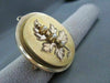 ANTIQUE LARGE 14KT YELLOW & ROSE GOLD FLOWER PEARL PENDANT BROOCH W/ CHAIN #1639