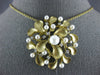 EXTRA LARGE .65CT DIAMOND & AAA SOUTH SEA PEARL 18KT YELLOW GOLD FLOWER NECKLACE