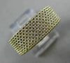 ESTATE WIDE 1CT DIAMOND 18KT YELLOW GOLD MULTI ROW MICRO PAVE ANNIVERSARY RING