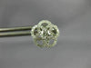 ESTATE .68CT DIAMOND 18KT WHITE GOLD 3D OPEN FLOWER SOLITAIRE STUD EARRINGS