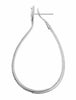 LARGE 1.40CT DIAMOND 14K WHITE GOLD 3D DOUBLE TEAR DROP CLIP ON HANGING EARRINGS