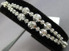ESTATE WIDE 1.30CT DIAMOND 14KT WHITE GOLD GRADUATING 2 ROW FUN TENNIS BRACELET