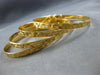 WIDE HANDCRAFTED 18KT YELLOW GOLD MIDDLE EASTERN BANGLE BRACELET SET 28185-28188