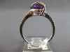 .36CT DIAMOND & AAA AMETHYST 14KT WHITE GOLD 3D CUSHION & ROUND CRISS CROSS RING