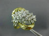 ESTATE EXTRA LARGE 2.06CT DIAMOND 18KT 2 TONE GOLD FLOWER LOVE KNOT RING #26509