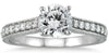 ESTATE 1.0CT DIAMOND 14KT WHITE GOLD 3D ROUND CLASSIC FILIGREE ENGAGEMENT RING