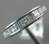 ESTATE .90CT PRINCESS & BAGUETTE DIAMOND 14KT WHITE GOLD ANNIVERSARY RING #1217