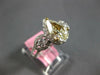 LARGE 2.21CT WHITE & FANCY YELLOW DIAMOND 18KT 2 TONE GOLD HALO ENGAGEMENT RING