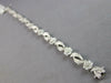 ESTATE 3.10CT DIAMOND 14KT WHITE GOLD MULTI FLOWER INFINITY LOVE TENNIS BRACELET