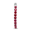 ESTATE 2.80CT AAA RUBY 14K WHITE GOLD 3D CLASSIC LUCIDA INSIDE OUT HOOP EARRINGS