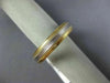 ESTATE WIDE PLATINUM & 18KT YELLOW GOLD MILGRAIN ETERNITY ANNIVERSARY RING 19309