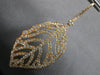 EXTRA LARGE 3.05CT DIAMOND 18KT ROSE GOLD ROUND LEAF LEVERBACK HANGING EARRINGS