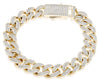 LARGE 6.45CT DIAMOND 14KT YELLOW GOLD CLASSIC SOLID CUBAN UNISEX TENNIS BRACELET