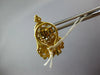 LARGE 1.50CT DIAMOND 22KT YELLOW GOLD FILIGREE FLORAL CLIP ON HANGING EARRINGS