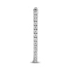 ESTATE 1.0CT DIAMOND 14KT WHITE GOLD 3D CLASSIC INSIDE OUT HOOP HANGING EARRINGS