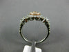 ESTATE WIDE 2.25CT DIAMOND 14K WHITE AND ROSE GOLD 3D OVAL HALO ANNIVERSARY RING