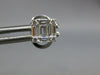 .46CT DIAMOND 18KT WHITE GOLD 3D ROUND & BAGUETTE INVISIBLE SQUARE STUD EARRINGS