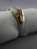 ESTATE WIDE .57CT ROUND & PRINCESS DIAMOND 18K WHITE & ROSE GOLD ETOILE FUN RING