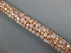 LARGE 24.55CT PINK DIAMOND 18K ROSE GOLD MULTI SHAPE CLUSTER GRADUATING BRACELET