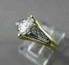 ESTATE .85CT DIAMOND 14K 2 TONE GOLD MARQUISE TENSION SET ENGAGEMENT RING #16335
