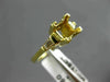 ESTATE .15CT DIAMOND 14KT YELLOW GOLD 3D SQUARE SEMI MOUNT ENGAGEMENT RING #6096