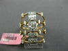 ESTATE EXTRA LARGE 1.25CT DIAMOND 18KT ROSE GOLD 3D MULTI ROW ANNIVERSARY RING