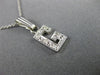 ESTATE .10CT DIAMOND 14KT WHITE GOLD CLASSIC "G" INITIAL PENDANT #MILANO003