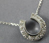 ESTATE .26CT DIAMOND 14KT WHITE GOLD CLASSIC HORSE SHOE LUCKY FUN PENDANT #26969