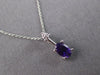 .61CT DIAMOND & AAA AMETHYST 14KT WHITE GOLD OVAL & ROUND FUN FLOATING PENDANT