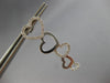 LARGE .95CT DIAMOND 14KT WHITE GOLD 3D MULTI HEART JOURNEY LOVE HANGING EARRINGS