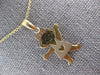 ESTATE 14K TRI COLOR GOLD 3D HANDCRAFTED BABY GIRL HEART FLOATING PENDANT #27423