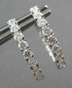 ESTATE 1.06CT DIAMOND 18KT WHITE GOLD 3D INSIDE OUT OVAL HOOP HANGING EARRINGS