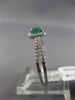 ESTATE .55CT DIAMOND & EMERALD 14KT WHITE GOLD CLASSIC OVAL HALO ENGAGEMENT RING