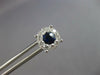 LARGE 1.48CT DIAMOND & AAA SAPPHIRE 14KT WHITE GOLD ROUND FLOWER STUD EARRINGS