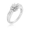 .66CT DIAMOND 14K WHITE GOLD 3D CLASSIC ROUND FLOWER FILIGREE ENGAGEMENT RING