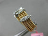 ESTATE WIDE .30CT DIAMOND 14KT WHITE & ROSE GOLD MULTI ROW ETOILE ROPE FUN RING